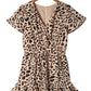 Leopard Flutter Sleeve Ruffle Hem Romper