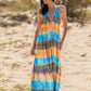 Tie-Dye Halter Neck Sleeveless Dress