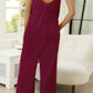 Scoop Neck Spaghetti Strap Pocket Jumpsuit