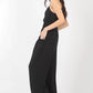 VERY J Pintuck Detail Woven Sleeveless Jumpsuit