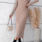 V-Neck Long Sleeve Ribbed Sweater Dress