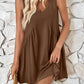 Plunge Wide Strap Mini Tank Dress