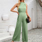 Cutout Tied Wide Leg Sleeveless Jumpsuit