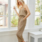 V-Neck Spaghetti Strap Sleeveless Jumpsuit