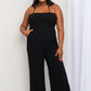 White Birch Full Size Halter Neck Wide Leg Jumpsuit with Pockets