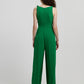 Knot Detail Tie Front Sleeveless Jumpsuit