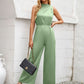 Cutout Tied Wide Leg Sleeveless Jumpsuit