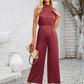 Cutout Tied Wide Leg Sleeveless Jumpsuit