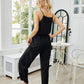 V-Neck Spaghetti Strap Sleeveless Jumpsuit