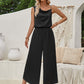 Chain Detail Asymmetrical Neck Jumpsuit