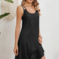 Eyelet Scoop Neck Double Strap Dress