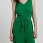 Knot Detail Tie Front Sleeveless Jumpsuit