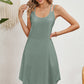 Eyelet Scoop Neck Double Strap Dress