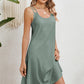 Eyelet Scoop Neck Double Strap Dress