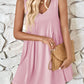 Plunge Wide Strap Mini Tank Dress