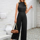 Cutout Tied Wide Leg Sleeveless Jumpsuit