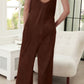 Scoop Neck Spaghetti Strap Pocket Jumpsuit