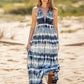 Tie-Dye Halter Neck Sleeveless Dress