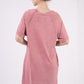 VERY J Washed Round Neck Mini Tee Dress