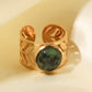 Enchanted Forrest Green Leaf Ring