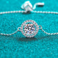 Circle Pendant Thin Chain Moissanite Bracelet