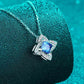 Blue Gem 1 Carat Moissanite Floral Pendant Necklace