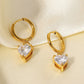 Rhinestone Gem Gold-Plated Drop Earrings