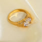 18K Gold Plated Zircon Ring