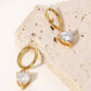 Rhinestone Gem Gold-Plated Drop Earrings