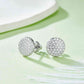 Round Moissanite Gem 925 Sterling Silver Stud Earrings