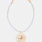 Zinc Alloy Sun Shape Pendant Necklace