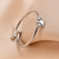 Cute Paw Stainless Steel Open Ring