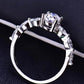 Silver Oval Ring 1 Carat Moissanite