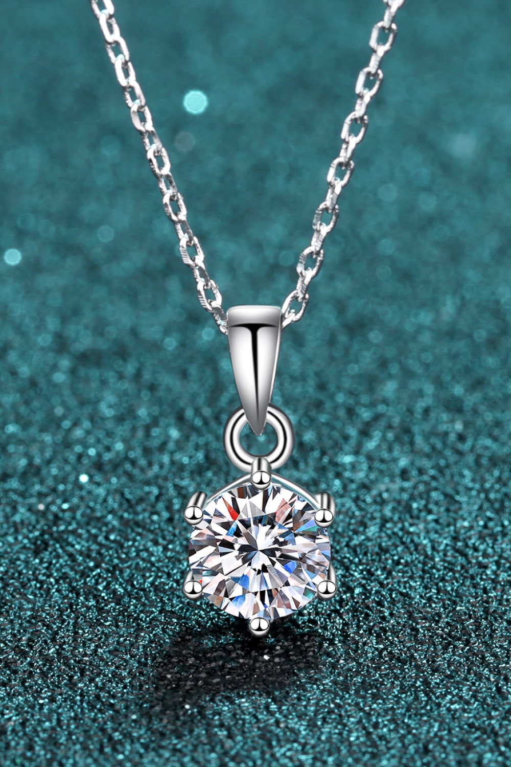 Simply Beautiful Gem Moissanite Pendant Necklace