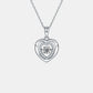 Inside The Heart Moissanite 925 Sterling Silver Necklace