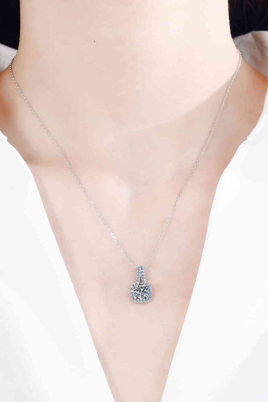 Unique & Chic Moissanite 925 Sterling Silver Necklace