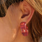Resin C-Hoop Earrings