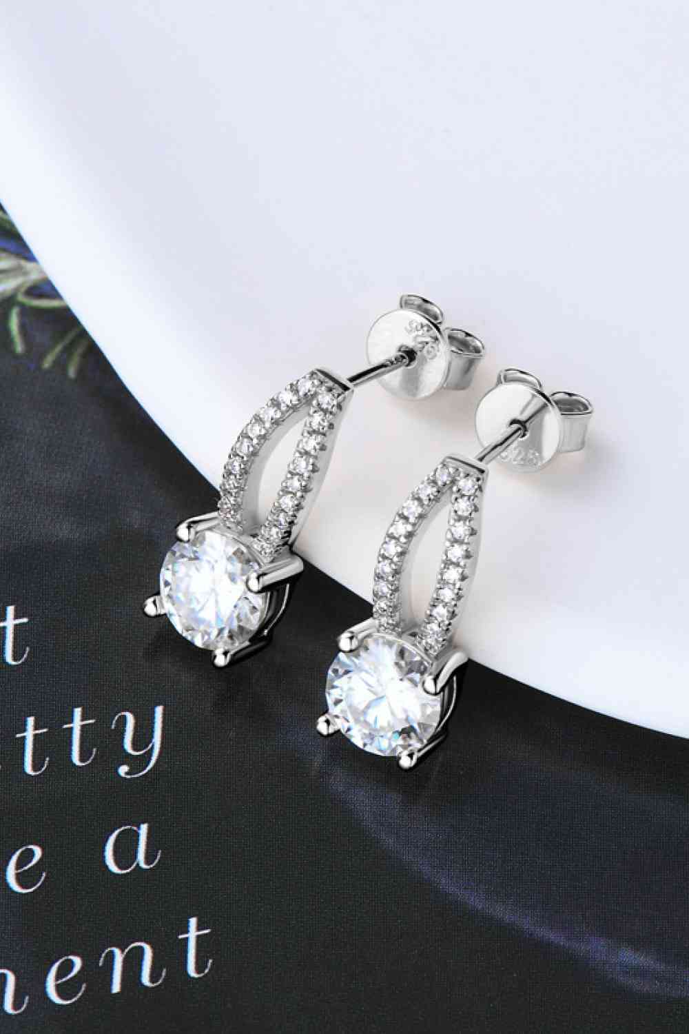 Elegance Earrings 1 Carat Moissanite 925 Sterling Silver