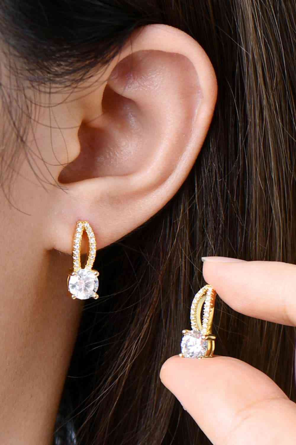 Elegance Earrings 1 Carat Moissanite 925 Sterling Silver