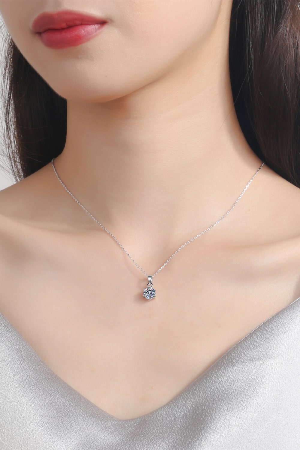 Simply Beautiful Gem Moissanite Pendant Necklace