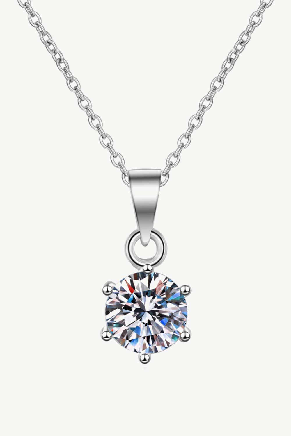 Simply Beautiful Gem Moissanite Pendant Necklace