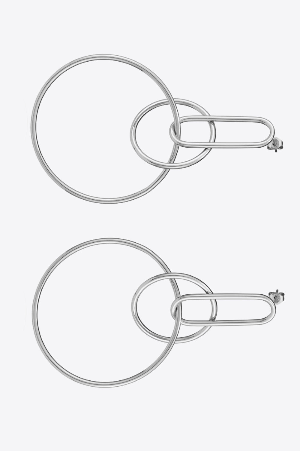 Trendy Link Hoop Drop Earrings