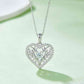 Heart Shape Moissanite Gem 925 Sterling Silver Necklace