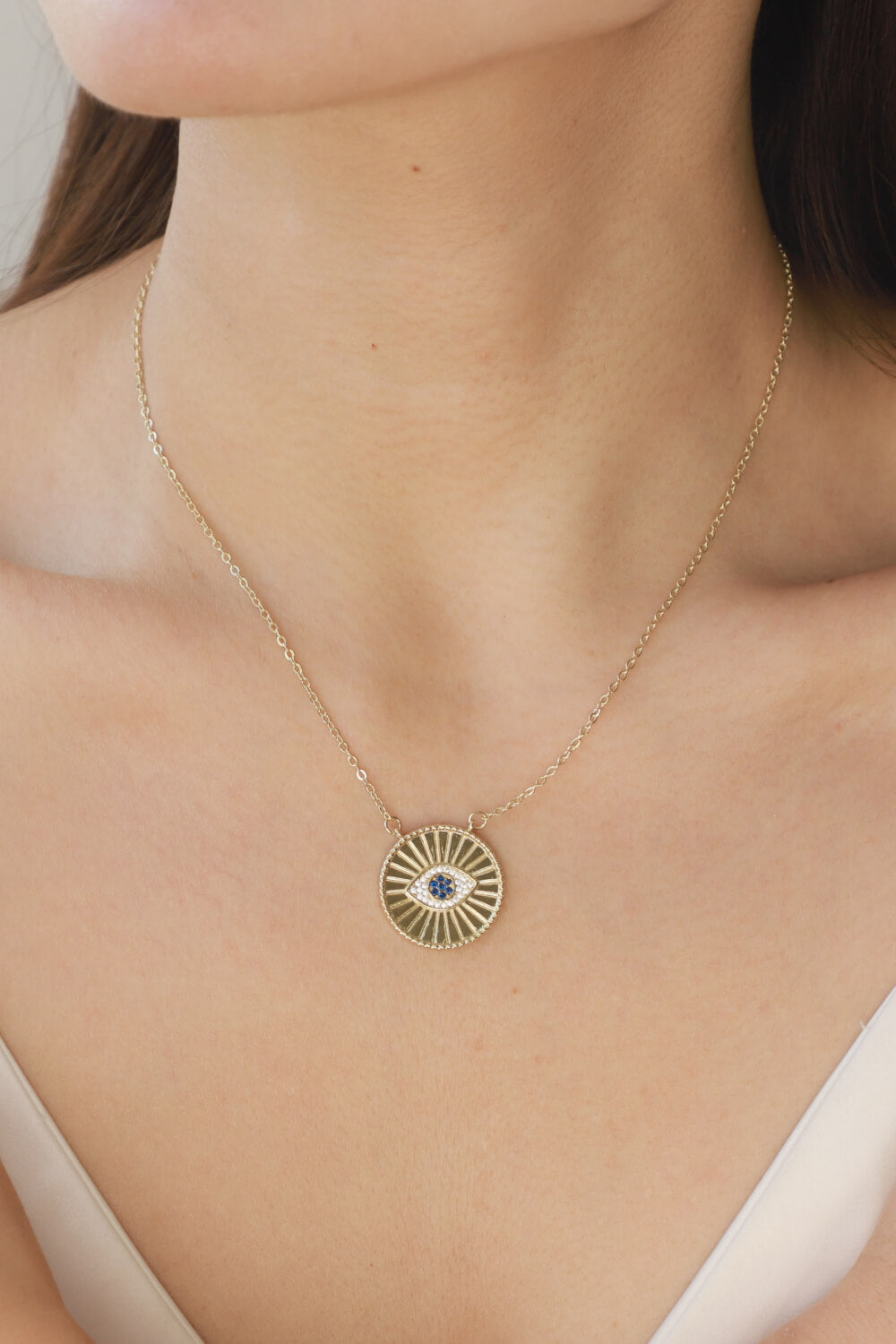 Unique & Chic Rhinestone Evil Eye Necklace