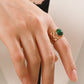 Enchanted Forrest Green Leaf Ring