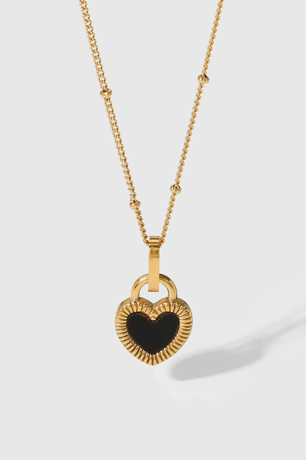 Unique & Chic Black Heart Pendant Necklace