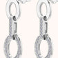 Chain Link Moissanite 925 Sterling Silver Earrings