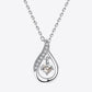 Beautiful Silver Teardrop Pendant Necklace
