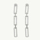 Rhinestone Chunky Chain-Link Drop Earrings