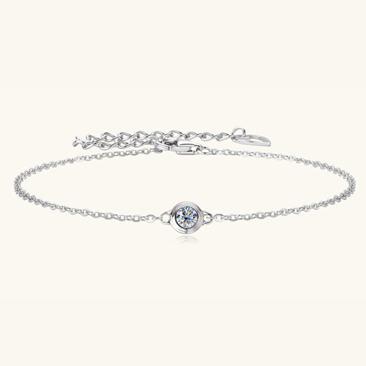 Sleek & Classy Moissanite 925 Sterling Silver Bracelet